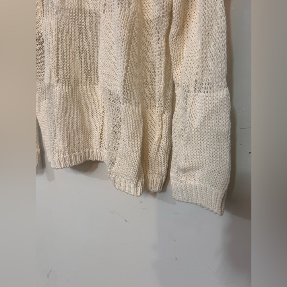 The Open Product Paper Yarn Checker Board Pullover - Picture 5 of 7